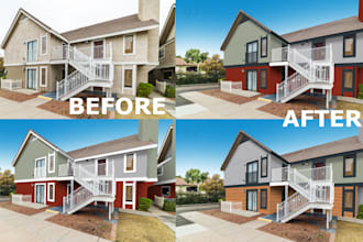 do home exterior color schemes mockup or change  house color renderings
