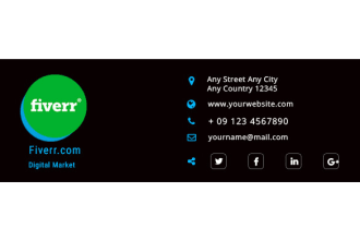 create amazing html signature with clickable social links