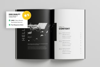 design company profile, proposal business or annual report