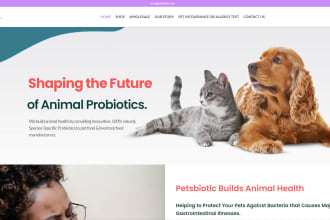design cats, dogs, pets, veterinary websites in 7 days