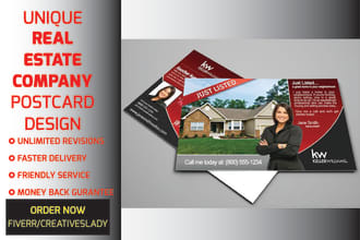 design a unique postcard for your real estate company
