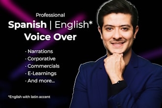 record a professional voice over in latin spanish