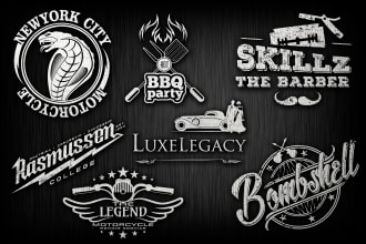 do vintage , retro , badge , outdoor or business logo design