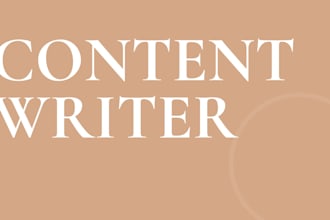 write SEO blog post or articles