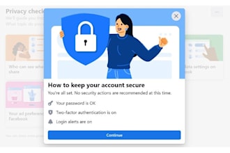 do facebook, gmail account security checkup