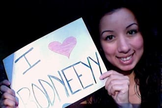 take a picture holding a sign with your message of choice