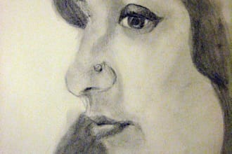draw a graphite pencil portrait