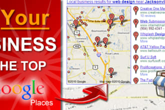 optimize your GOOGLE Places by making 35 maps referring to your Goo gle Places listing, with report