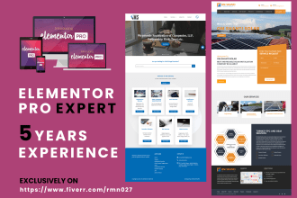 design, develop, clean and modern wordpress website as elementor pro expert