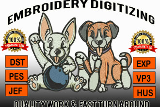 do awesome embroidery digitizing in few hours