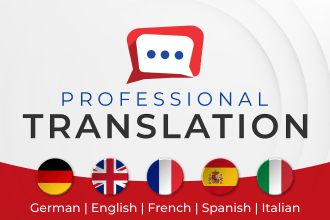 do german, english, french, spanish and italian translations