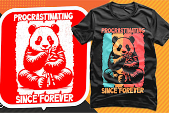 create vintage retro and typography t shirt design