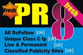 write article and tittle based on your keywords with Spin up to 80 uniqueness and submit to 40® PR6 to PR8 Blog and Contextual backlinks