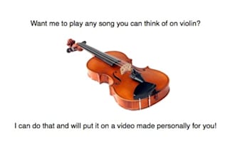 professionally cover a song personally for you on my violin