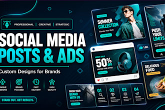 create stunning custom social media posts and ads