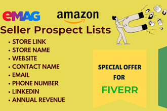provide you amazon and emag and alibaba seller prospect list