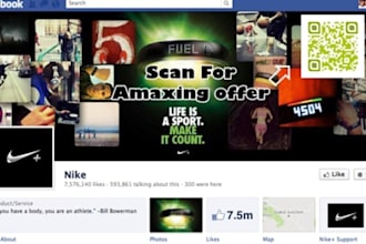 design a Professional New Facebook FanPage Timeline Cover Business or Personal Use with accompanying QR code for use in marketing