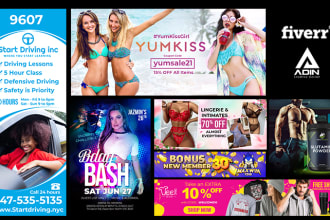 design banner, ads, slide, post or header for your website