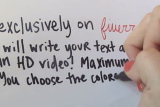 write your words and send you the HD video