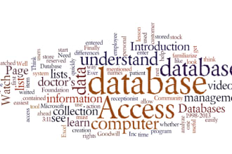 create ms access, ms sql and mysql databases