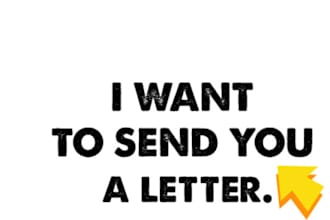 write you a snail mail letter