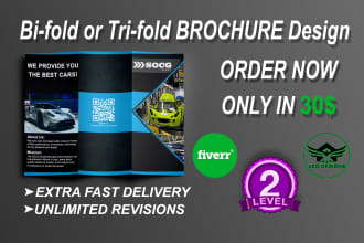 design professional bi fold or tri fold brochures