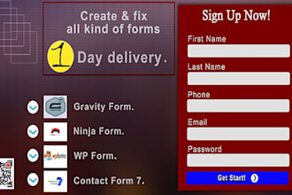 fix or create gravity form wpforms contact form 7 ninja form