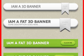 make Stunning 3D banners and posters for Web and Local,ads and more