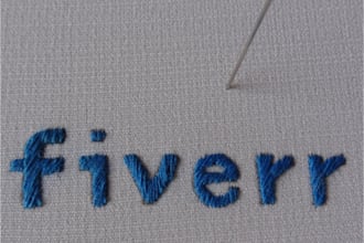 give you a high res photo which is embroidered your text in it by handmade