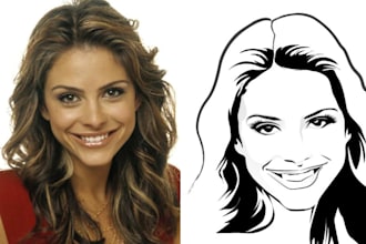 create an editable vector drawing from your photo portrait