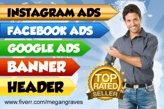 design banner facebook ads or instagram ads or google ads