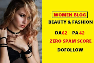 guest post on beauty, fashion blog high da dofollow backlink