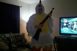 do 15 push ups as a chicken while i sing