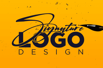 do handwritten, signature, typography logo design