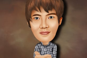 make stunning cartoon caricature your face