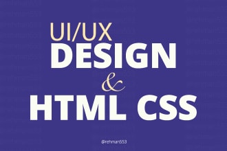 be your front end developer and designer
