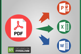 convert pdf to word or excel, scanned pages to word or excel
