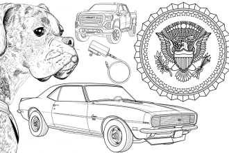 convert any image to line art vector illustration