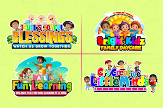design daycare childcare babyshop and educational logo