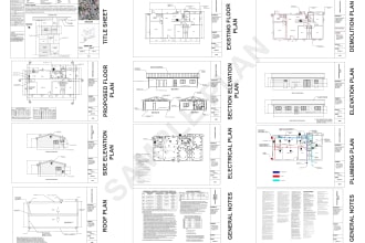 draw building permits plans in autocad dwg