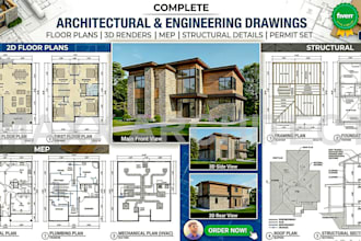 do 2d floor plans and permits drawings