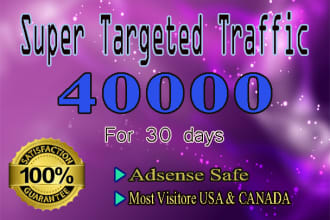guarantee to provide 40k super targeted website traffic