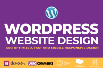 build wordpress website design and website development