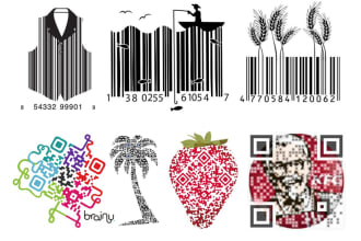 design custom shape qr code barcode with logo in 1 hour