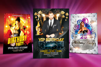 design eye catching birthday flyer