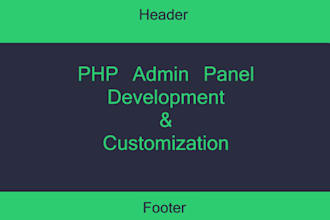 develop web admin panel