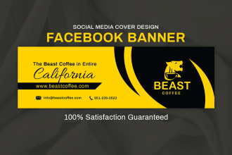 design facebook cover, social media banner, or post