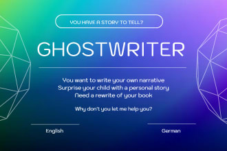 ghostwrite, rewrite edit your personal story or ebooks