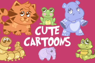 draw cute cartoons characters