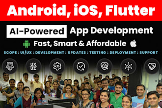do mobile app development, android app, ios app, flutter app, app builder
